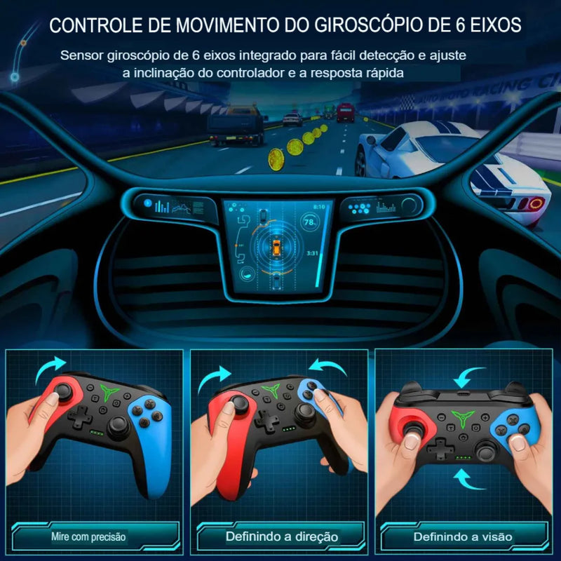 Gamepad Wireless Pro – Controle Sem Fio para Nintendo Switch e PC | Innova Fácil