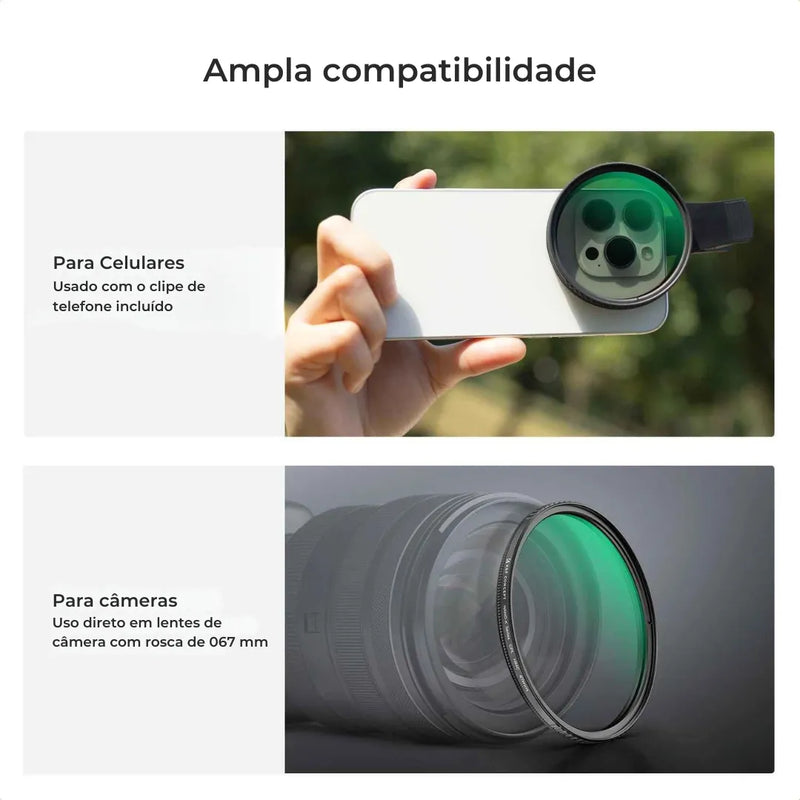 Kit de Filtros Pro para Celular – ND, CPL e Black Mist - Fotos e Vídeos Profissionais | Innova Fácil