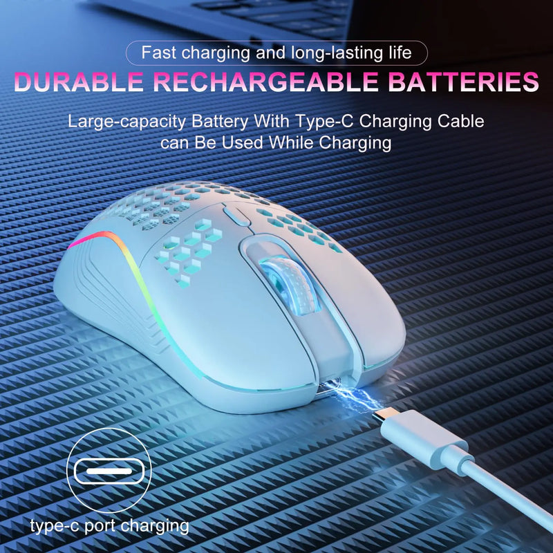 Mouse com Iluminação RGB e Alta Performance Gamer - GlowMotion
